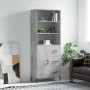 Concrete gray plywood tall sideboard 69.5x34x180 cm by vidaXL, Sideboards - Ref: Foro24-3189449, Price: 150,95 €, Discount: %