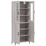 Aparador alto madera contrachapada gris sonoma 69,5x34x180 cm de vidaXL, Aparadores - Ref: Foro24-3198215, Precio: 169,22 €, ...