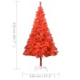 Árbol de Navidad artificial con LEDs y soporte rojo 210 cm PVC de vidaXL, Arboles de navidad - Ref: Foro24-3077429, Precio: 5...