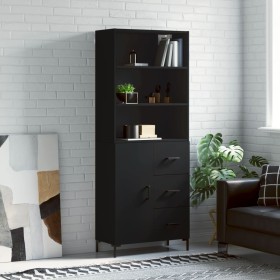 Tall black plywood sideboard 69.5x34x180 cm by vidaXL, Sideboards - Ref: Foro24-3189446, Price: 167,80 €, Discount: %