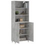 Aparador alto madera contrachapada gris hormigón 69,5x34x180 cm de vidaXL, Aparadores - Ref: Foro24-3189233, Precio: 129,98 €...