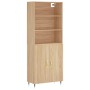 Aparador alto madera contrachapada color roble 69,5x34x180 cm de vidaXL, Aparadores - Ref: Foro24-3189232, Precio: 130,99 €, ...