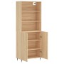 Aparador alto madera contrachapada color roble 69,5x34x180 cm de vidaXL, Aparadores - Ref: Foro24-3189232, Precio: 130,99 €, ...