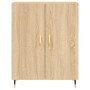 Aparador alto madera contrachapada color roble 69,5x34x180 cm de vidaXL, Aparadores - Ref: Foro24-3189232, Precio: 130,99 €, ...