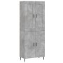 Aparador alto madera contrachapada gris hormigón 69,5x34x180 cm de vidaXL, Aparadores - Ref: Foro24-3199573, Precio: 143,12 €...