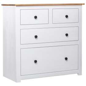 White Panama style pine solid wood sideboard 80x40x83 cm by vidaXL, Sideboards - Ref: Foro24-282657, Price: 150,99 €, Discoun...