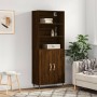 Tall oak brown plywood sideboard 69.5x34x180 cm by vidaXL, Sideboards - Ref: Foro24-3189236, Price: 133,58 €, Discount: %