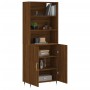 Tall oak brown plywood sideboard 69.5x34x180 cm by vidaXL, Sideboards - Ref: Foro24-3189236, Price: 133,58 €, Discount: %