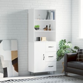 High glossy white plywood sideboard 69.5x34x180 cm by vidaXL, Sideboards - Ref: Foro24-3189439, Price: 144,99 €, Discount: %