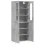 Aparador alto madera contrachapada gris hormigón 69,5x34x180 cm de vidaXL, Aparadores - Ref: Foro24-3198205, Precio: 159,96 €...