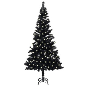 Árbol de Navidad artificial con LEDs y soporte negro 240 cm PVC de vidaXL, Arboles de navidad - Ref: Foro24-3077420, Precio: ...