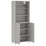 Aparador alto madera contrachapada gris sonoma 69,5x34x180 cm de vidaXL, Aparadores - Ref: Foro24-3189235, Precio: 137,75 €, ...