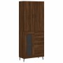 Aparador alto madera contrachapada marrón roble 69,5x34x180 cm de vidaXL, Aparadores - Ref: Foro24-3195978, Precio: 172,63 €,...