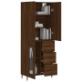 Tall oak brown plywood sideboard 69.5x34x180 cm by vidaXL, Sideboards - Ref: Foro24-3195978, Price: 169,99 €, Discount: %