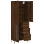 Tall oak brown plywood sideboard 69.5x34x180 cm by vidaXL, Sideboards - Ref: Foro24-3195978, Price: 169,99 €, Discount: %