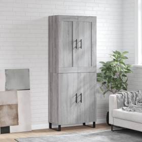 High sideboard sonoma gray plywood 69.5x34x180 cm by vidaXL, Sideboards - Ref: Foro24-3199583, Price: 151,99 €, Discount: %