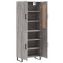 Aparador alto madera contrachapada gris sonoma 69,5x34x180 cm de vidaXL, Aparadores - Ref: Foro24-3199583, Precio: 148,84 €, ...