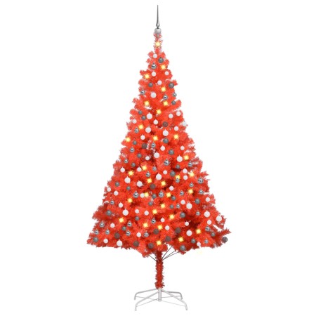 Artificial Christmas tree with LEDs and red balls 240 cm PVC by vidaXL, Christmas trees - Ref: Foro24-3077688, Price: 106,27 ...