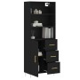 Aparador alto madera contrachapada negro 69,5x34x180 cm de vidaXL, Aparadores - Ref: Foro24-3189430, Precio: 153,99 €, Descue...