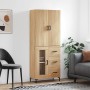 High oak-colored plywood sideboard 69.5x34x180 cm by vidaXL, Sideboards - Ref: Foro24-3195958, Price: 159,80 €, Discount: %