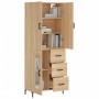 High oak-colored plywood sideboard 69.5x34x180 cm by vidaXL, Sideboards - Ref: Foro24-3195958, Price: 159,80 €, Discount: %