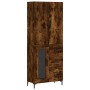 Aparador alto madera contrachapada roble ahumado 69,5x34x180 cm de vidaXL, Aparadores - Ref: Foro24-3195960, Precio: 159,42 €...