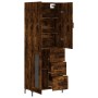 Aparador alto madera contrachapada roble ahumado 69,5x34x180 cm de vidaXL, Aparadores - Ref: Foro24-3195960, Precio: 159,42 €...