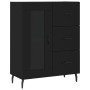 Aparador alto madera contrachapada negro 69,5x34x180 cm de vidaXL, Aparadores - Ref: Foro24-3195972, Precio: 185,44 €, Descue...