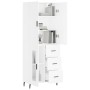 Tall white plywood sideboard 69.5x34x180 cm by vidaXL, Sideboards - Ref: Foro24-3195971, Price: 179,91 €, Discount: %