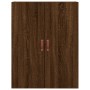 Aparador alto madera contrachapada marrón roble 69,5x34x180 cm de vidaXL, Aparadores - Ref: Foro24-3195994, Precio: 157,13 €,...