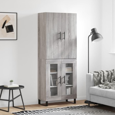 Aparador alto madera contrachapada gris sonoma 69,5x34x180 cm de vidaXL, Aparadores - Ref: Foro24-3195761, Precio: 167,99 €, ...