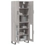 Aparador alto madera contrachapada gris sonoma 69,5x34x180 cm de vidaXL, Aparadores - Ref: Foro24-3195761, Precio: 167,99 €, ...