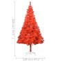 Künstlicher Weihnachtsbaum mit LEDs und roter Stütze 240 cm PVC von vidaXL, Weihnachtsbäume - Ref: Foro24-3077430, Preis: 95,...