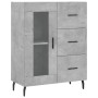 Aparador alto madera contrachapada gris hormigón 69,5x34x180 cm de vidaXL, Aparadores - Ref: Foro24-3195975, Precio: 164,99 €...