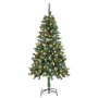 Árbol de Navidad artificial iluminado con luces y piñas 150 cm de vidaXL, Arboles de navidad - Ref: Foro24-3077746, Precio: 4...