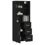 Tall black plywood sideboard 69.5x34x180 cm by vidaXL, Sideboards - Ref: Foro24-3189422, Price: 149,75 €, Discount: %