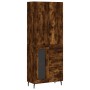 Aparador alto madera contrachapada roble ahumado 69,5x34x180 cm de vidaXL, Aparadores - Ref: Foro24-3195976, Precio: 169,53 €...