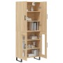 High oak-colored plywood sideboard 69.5x34x180 cm by vidaXL, Sideboards - Ref: Foro24-3195758, Price: 164,45 €, Discount: %