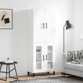 Tall white glossy plywood sideboard 69.5x34x180 cm by vidaXL, Sideboards - Ref: Foro24-3195757, Price: 177,30 €, Discount: %