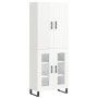 Tall white glossy plywood sideboard 69.5x34x180 cm by vidaXL, Sideboards - Ref: Foro24-3195757, Price: 172,99 €, Discount: %