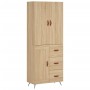 Aparador alto madera contrachapada color roble 69,5x34x180 cm de vidaXL, Aparadores - Ref: Foro24-3195990, Precio: 159,04 €, ...