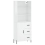 High glossy white plywood sideboard 69.5x34x180 cm by vidaXL, Sideboards - Ref: Foro24-3189455, Price: 157,99 €, Discount: %