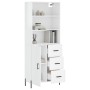 High glossy white plywood sideboard 69.5x34x180 cm by vidaXL, Sideboards - Ref: Foro24-3189455, Price: 157,99 €, Discount: %