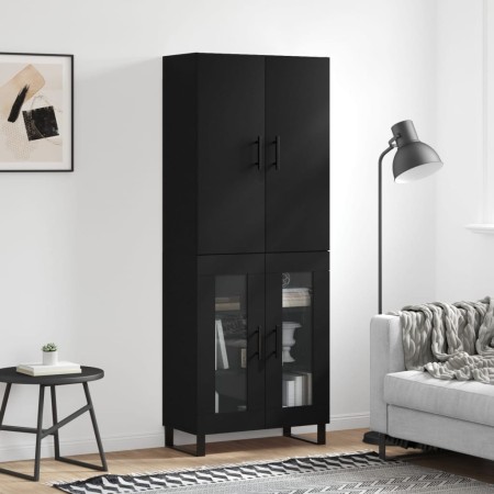 Tall black plywood sideboard 69.5x34x180 cm by vidaXL, Sideboards - Ref: Foro24-3195756, Price: 191,24 €, Discount: %