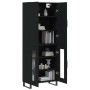 Tall black plywood sideboard 69.5x34x180 cm by vidaXL, Sideboards - Ref: Foro24-3195756, Price: 191,24 €, Discount: %