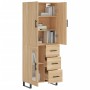 Aparador alto madera contrachapada color roble 69,5x34x180 cm de vidaXL, Aparadores - Ref: Foro24-3195982, Precio: 176,99 €, ...