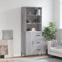 High sideboard sonoma gray plywood 69.5x34x180 cm by vidaXL, Sideboards - Ref: Foro24-3189459, Price: 164,04 €, Discount: %