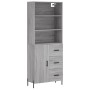 Aparador alto madera contrachapada gris sonoma 69,5x34x180 cm de vidaXL, Aparadores - Ref: Foro24-3189459, Precio: 164,04 €, ...