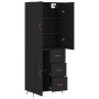 Tall black plywood sideboard 69.5x34x180 cm by vidaXL, Sideboards - Ref: Foro24-3195988, Price: 161,24 €, Discount: %