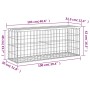 Gabion design garden bench Douglas fir wood 103x31.5x42cm by vidaXL, garden benches - Ref: Foro24-834351, Price: 91,63 €, Dis...